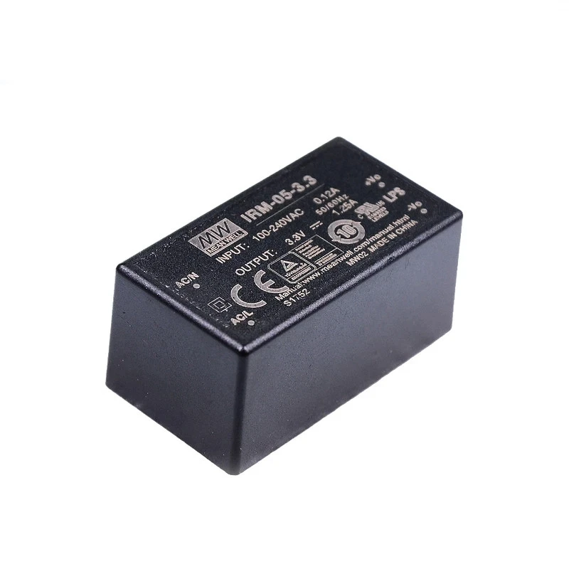 IRM-01/02/03/05/10 meanwell power supply ac dc 3.3/5/12/15/24V class 2 design smps Waterproof dustproof miniature