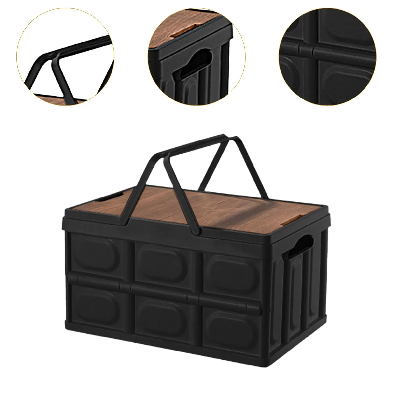 Car Trunk Organizer Box for Camping Storage Box Waterproof Folding Storage Organizer for Outdoor Picnic Camp Traveling Barbecue