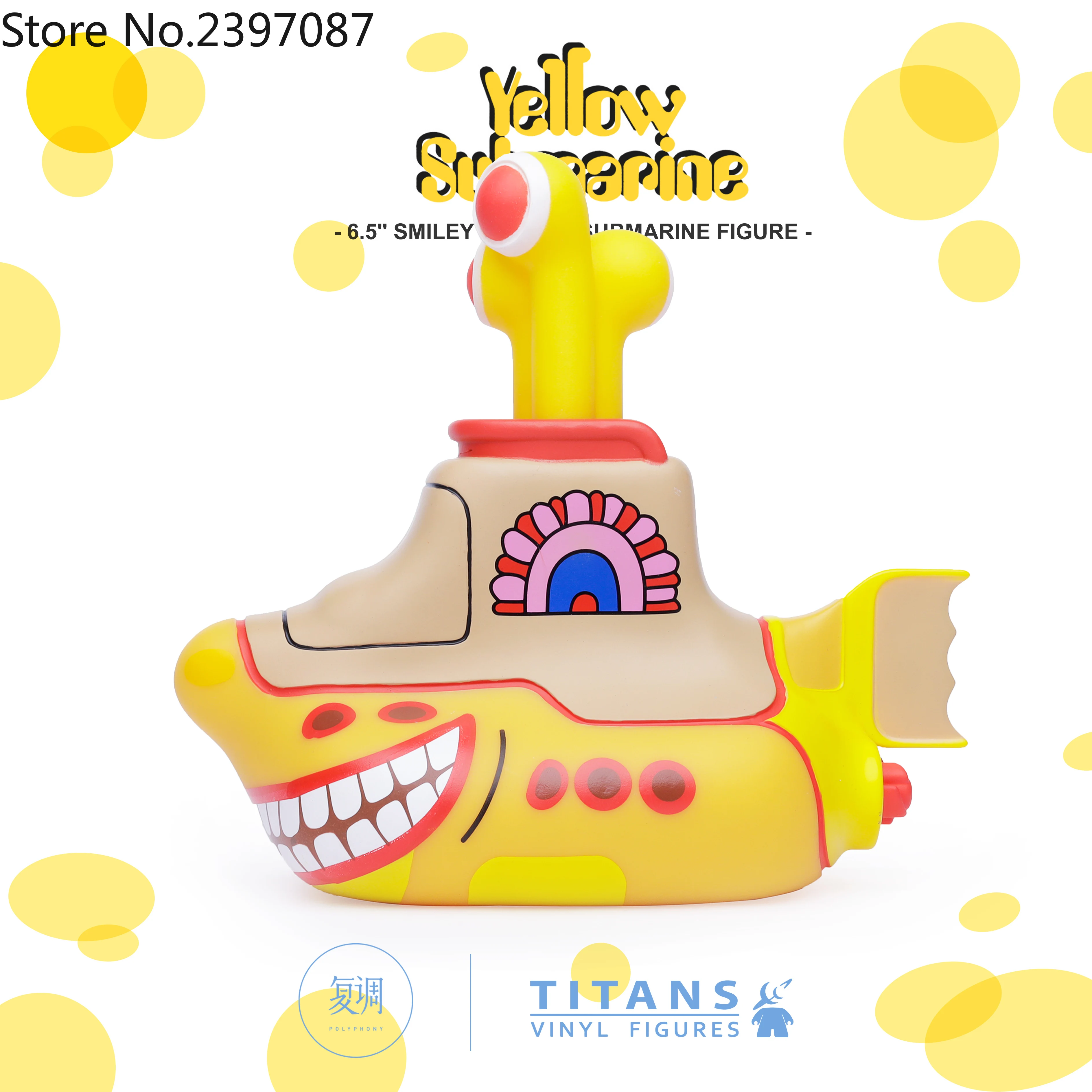 Original Super7  Titans Smiley Yellow SubMarine The Beatles Model Figure