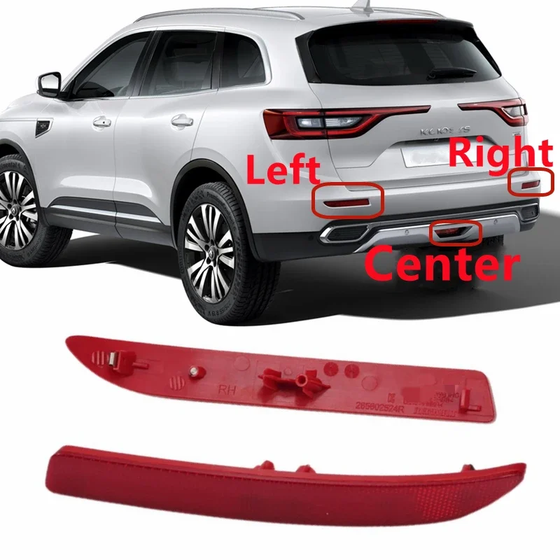 

For Renault Koleos Latitude 2017-2021 Rear Bumper Reflector Brake Light Center Fog Lamps