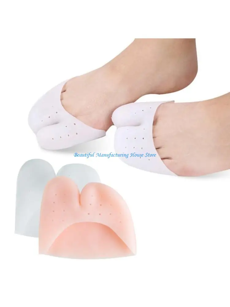 

E56A Ballet Silicone Gel Toe Caps Pair Soft Ballet Pointe Dance Shoes Toe Caps Cover