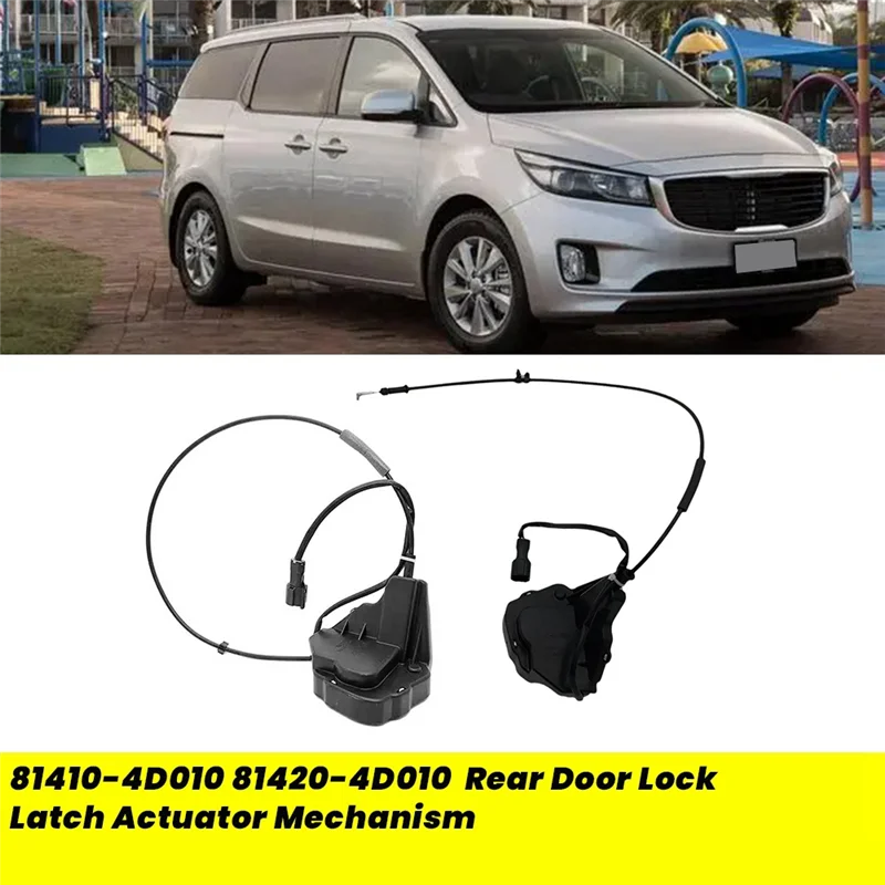 1 paio di meccanismo attuatore serratura porta posteriore 814104D010 81420-4D010 per Kia Sedona Carnival 2006-2014 Hyundai Entourage