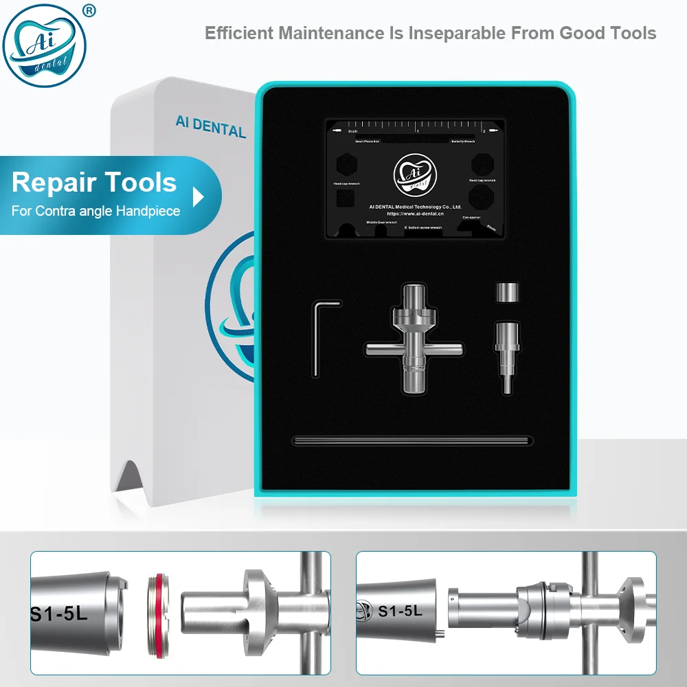 AI-CA-Tool Dental Handpiece Disassembly Tools Repair Kit Low Speed for E Type Contra Angle Dental Dentistry Supplies