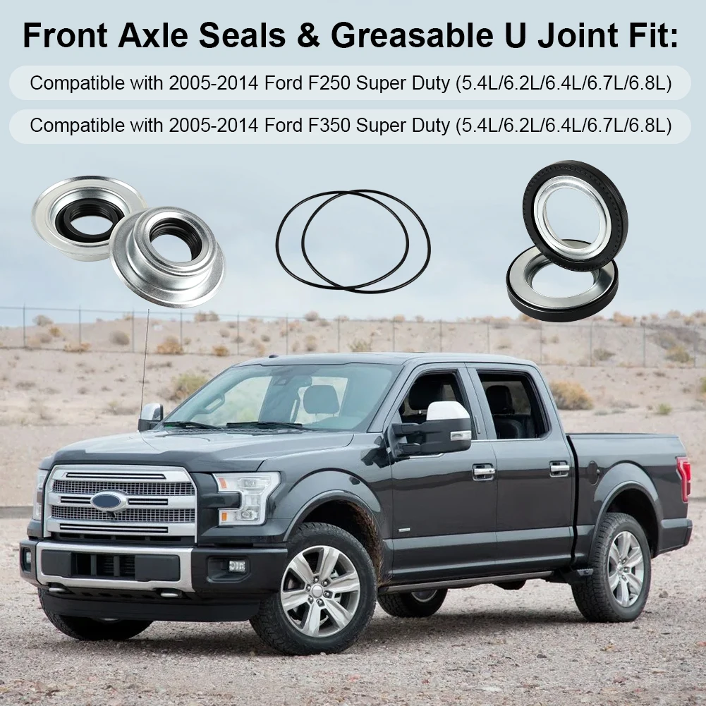 

FISHBERG 2017426 Front Axle Vaccum Knuckle Seal Hub Dust Seal Kit Fits For Ford Super Duty 2005-2014 F250 F350 F450 F550 2014835
