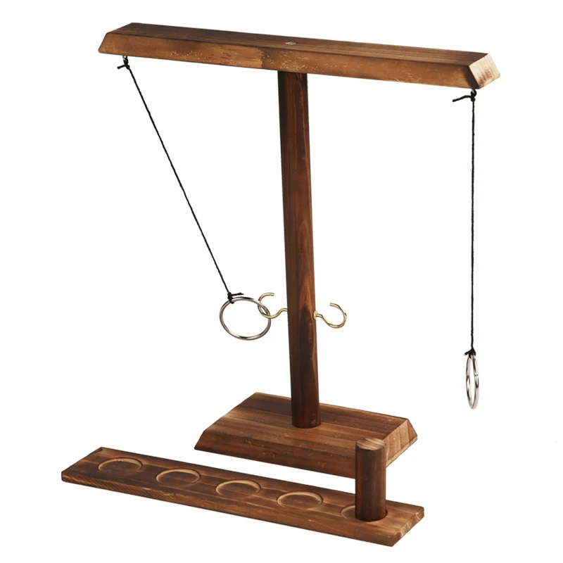 子供、大人向けの輪投げゲーム、ホームパーティーの飲み会ゲーム、ペースの速い手持ち木製ボードゲーム、ショットラダーバンドル、屋外バー