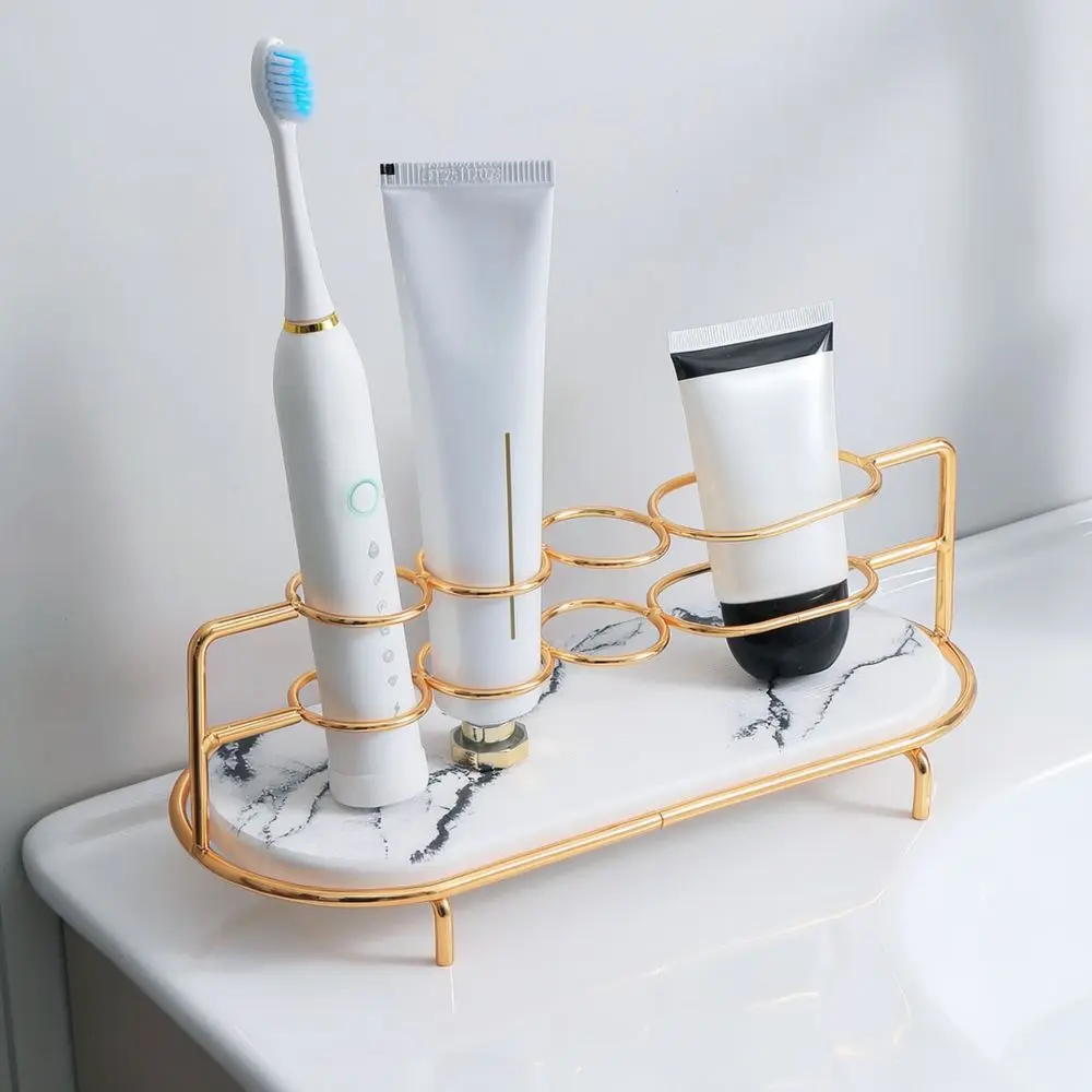 Minimalist Toothbrush Organizer Stand Diatomite Tray Drying Rack Bathroom Countertop Storage Holder For Family Use Case