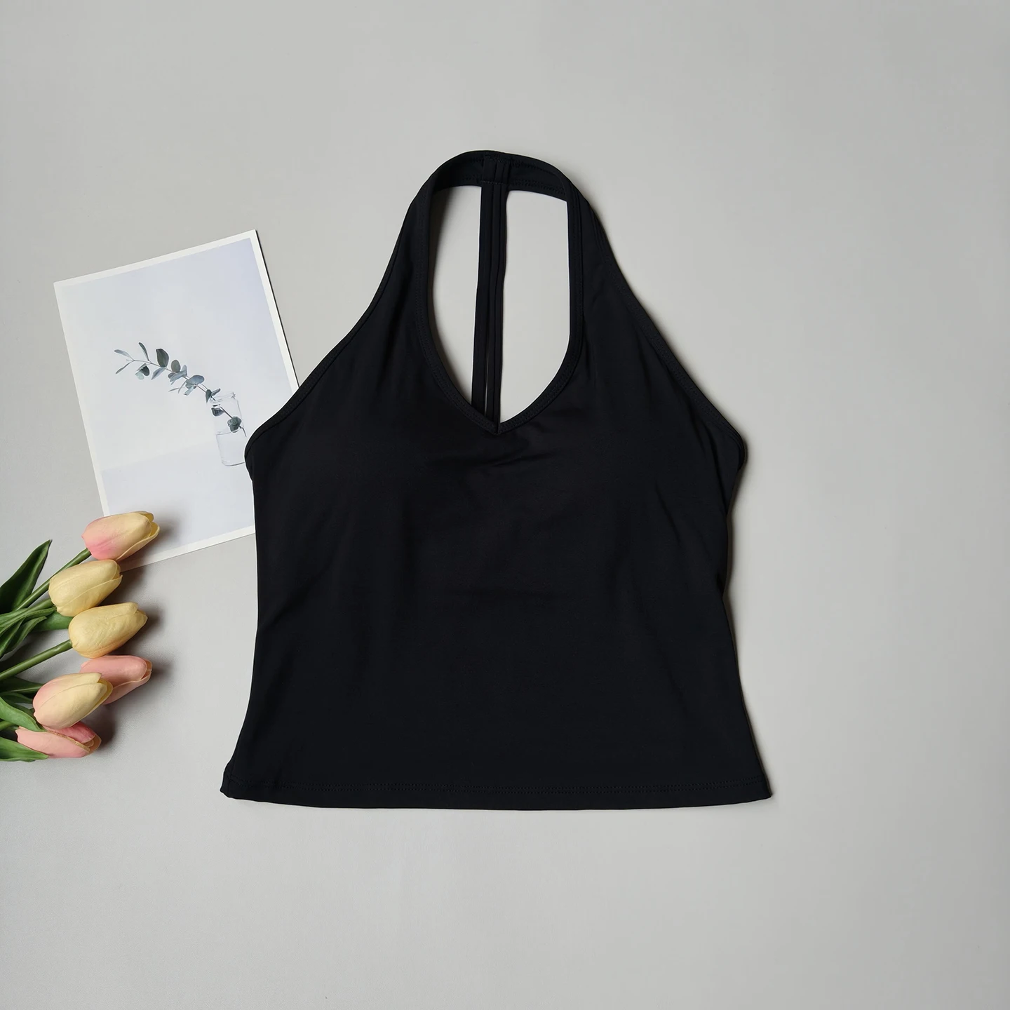 Sportbeha Dames V-hals Halter Hals Mooie rug Push-up Yoga Vest Gym Top Bovenkleding Hardlopen Schokbestendig Fitness BH Top