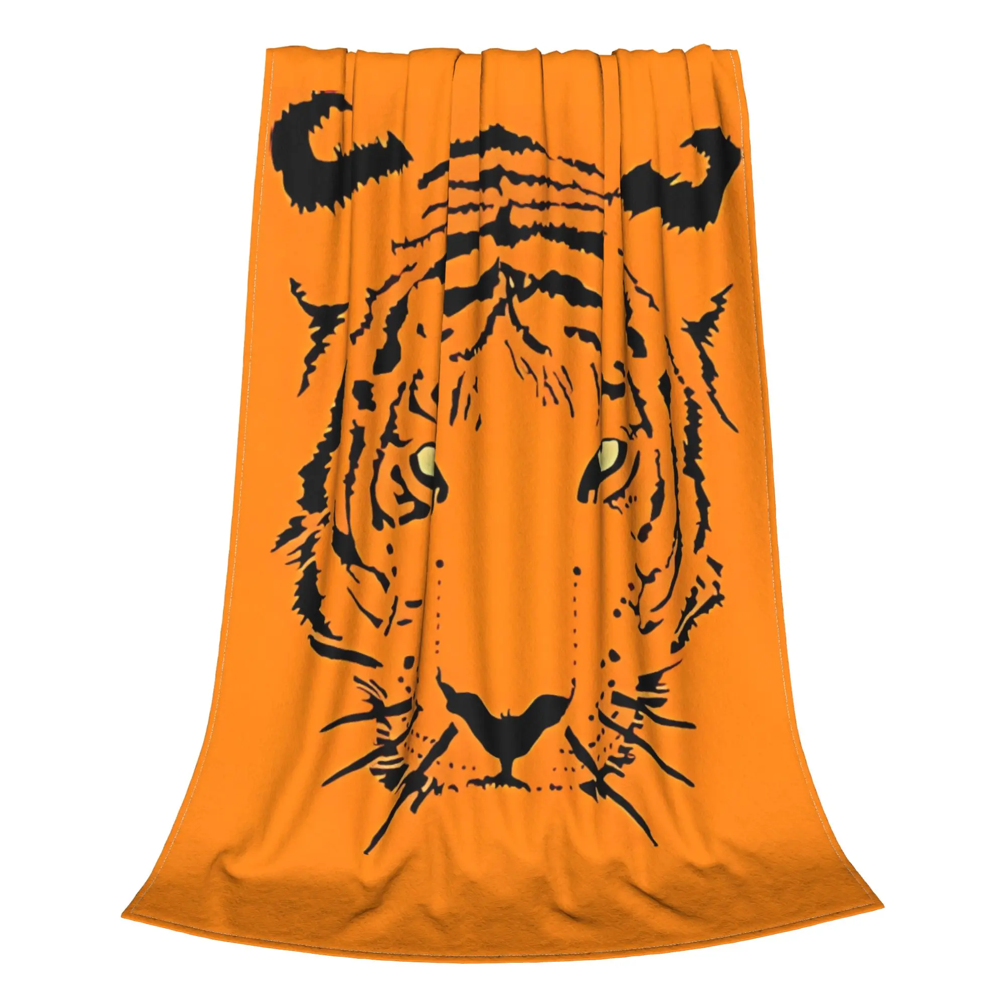 1PC Home Cute Room Decor Tiger Head Blanket Throw Blanket Animal Face Novelty Warm Blanket All Season