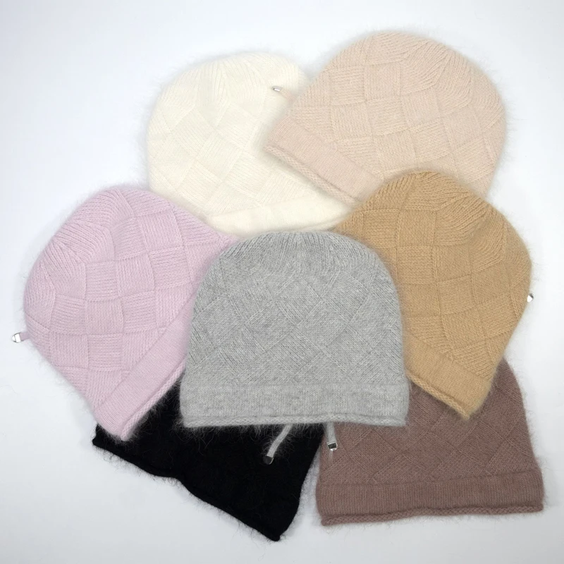 

Hat Women Beanie Angora Winter Knit Warm Accessory For Autumn Cold Weather Skiing Sports Outdoor Hike Climb