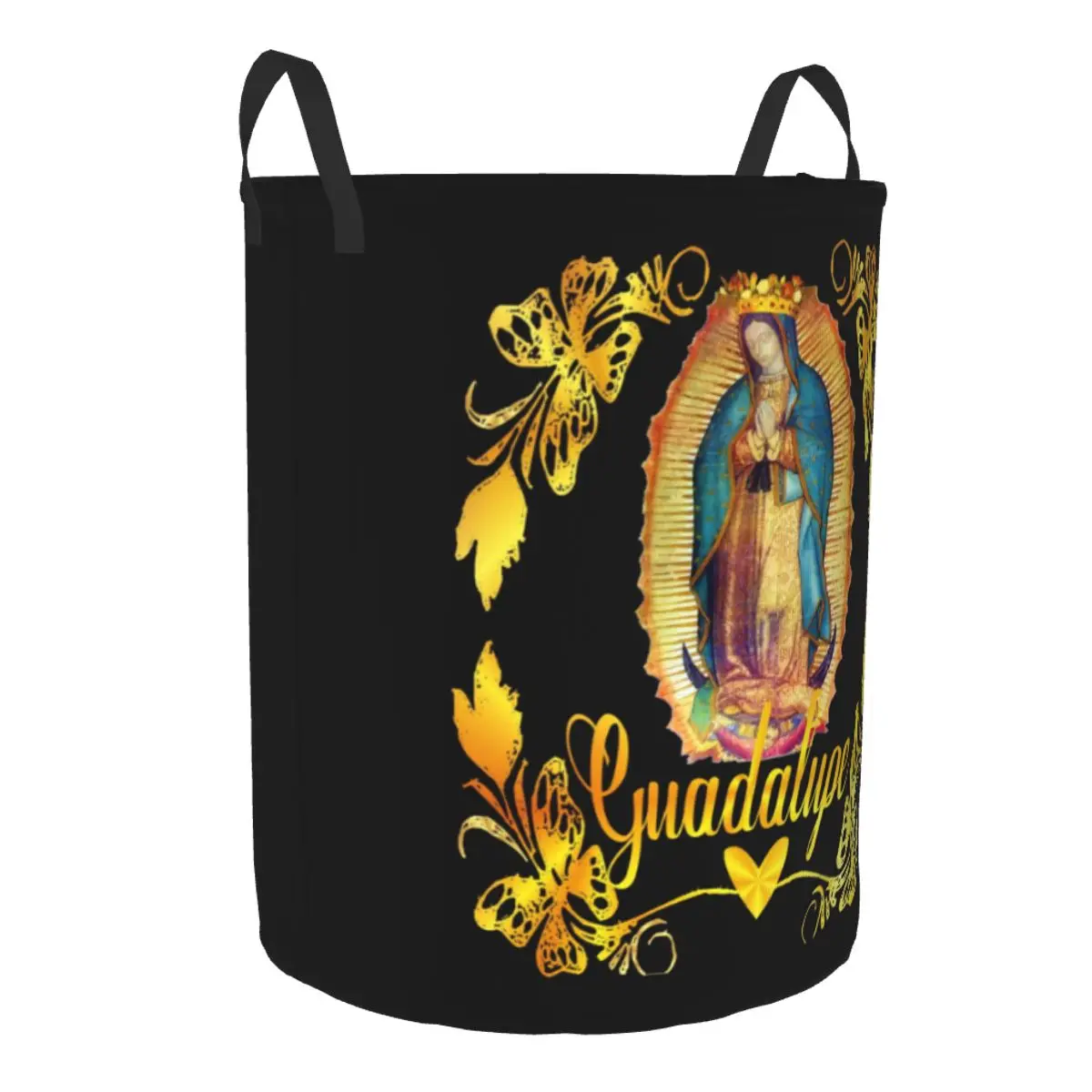 Our Lady Of Guadalupe Virgin Mary Laundry Basket Mexico Mexican Virgen Maria Clothes Toy Hamper Storage Bin for Kids Nursery