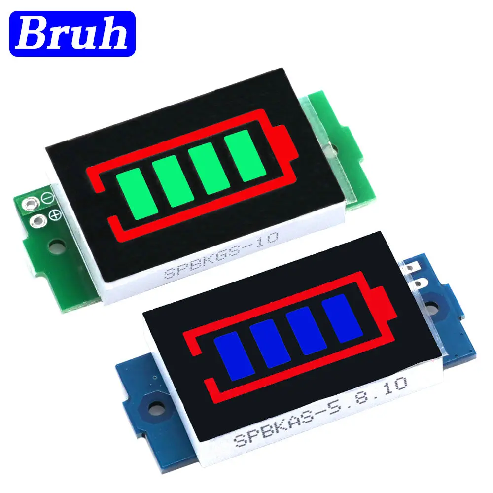 Single 3.7V Lithium Battery Capacity Indicator Module 4.2V Display 1-8S 1S/2S/3S/4S Electric Vehicle Battery Power Tester Li-ion