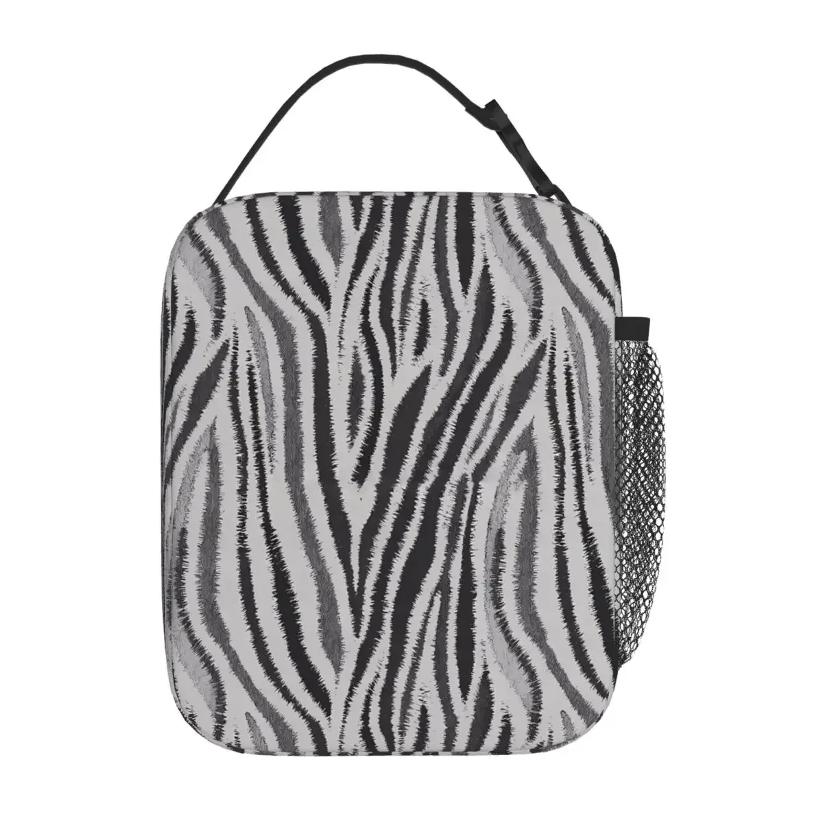 Bestselling Zebra Stripes Pattern Print Neutral Tone Cooler Lunch Bag Road Trip Thermal Lunch Bag