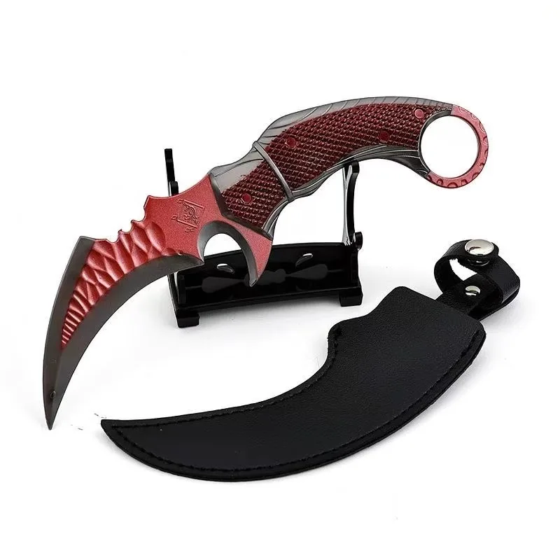 18CM Delta Force  Red Owl Claw Knife Metal Replica Model  Alloy  Pendant Necklace Accessory for Men Tactical Cosplay Gift Toys