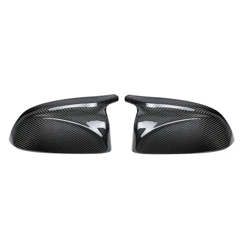 Complete Carbon Fiber Black Car Rear View Door Wing Side Mirror Cover Caps Shell Case For BMW X3 G01 X4 G02 X5 G05 2018-2024 view 3