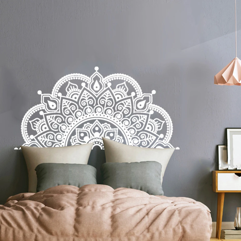 28*57cm Wall Sticker Art Black/White DIY Decal Decoration Headboard Home Mandala PVC Removable Room Vinyl Quality