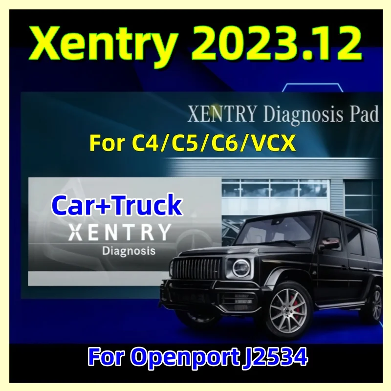 Full Software Xentry 2023.12+2023.09 WIS EPC Vediamo DTS Monaco XDOS Passthru C4/C5/C6/VCX Openport J2534 Car Truck Diagnostic