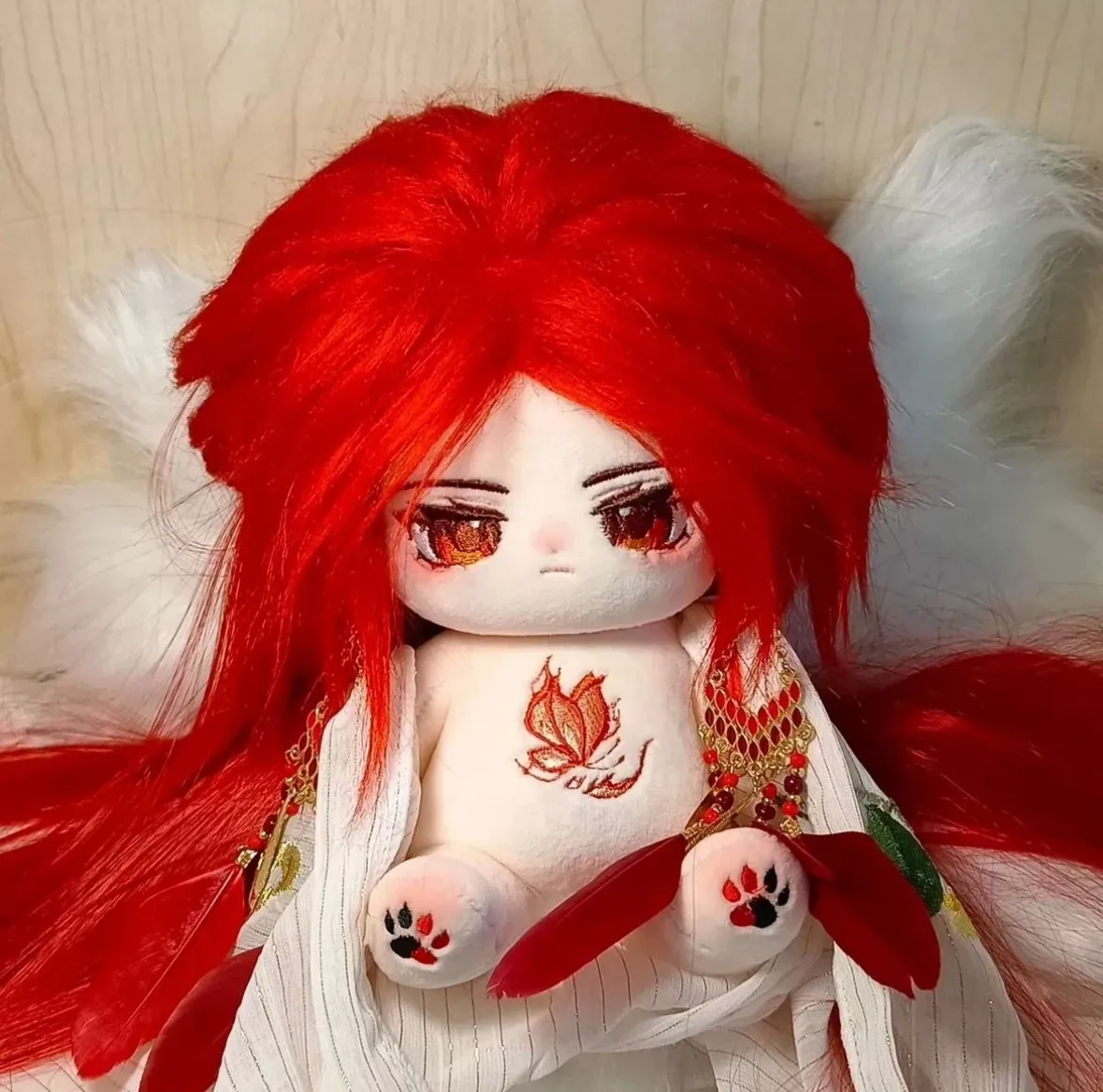 2024 Game Genshin Impact Diluc In Stock 20cm Game Genshin Impact Diluc Plushie Doll Only Naked Doll