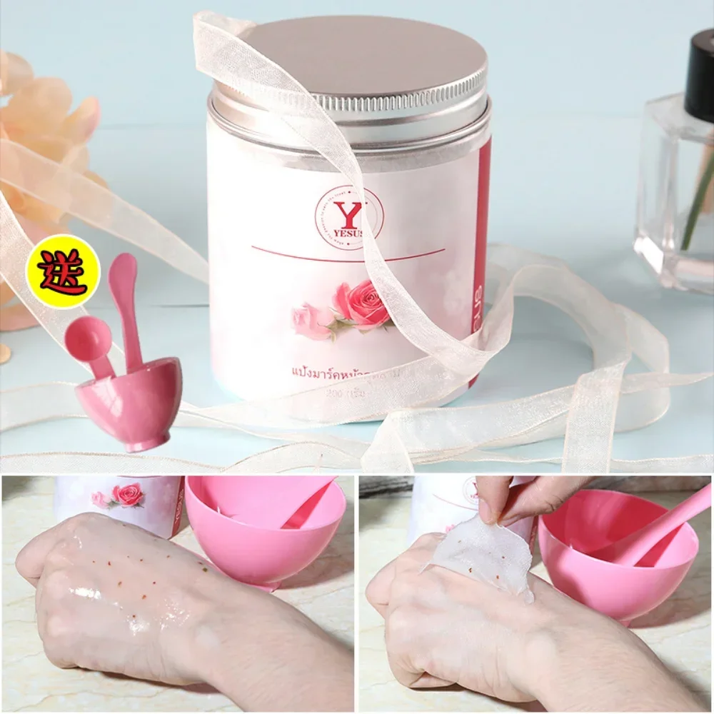 Thailand YESUS Rose Petal Soft Mask Powder 200g Hydrating Whitening Brightening Softening Skin Moisturizing Skin Care Treatment