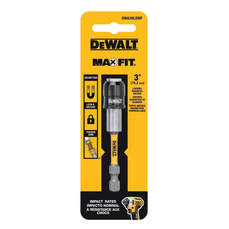 Imagem -04 - Dewalt Max Fit Dwaf3hldmf Polegada Hexagonal Polegadas Bloqueio Magnético Suporte de Posicionamento Acessórios para Ferramentas Elétricas