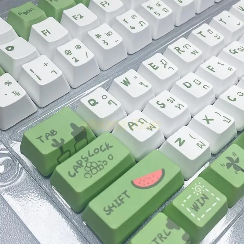 Q5WA Thai Keycaps PBT CAPECAP для 61 64 68 75 98 104 MX Переключатели