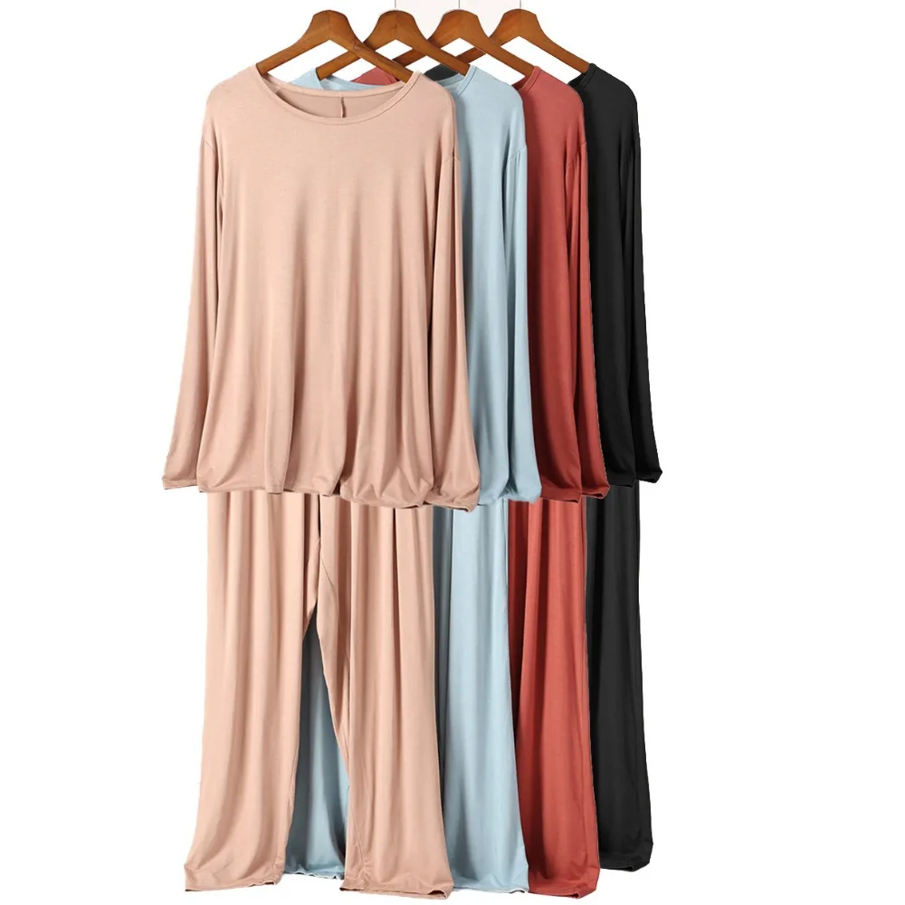Women’s Loungewear Pajamas 2 Pieces Set for Woman Clothes Soft Lounge Wear 3XL-7XL Large Loungewear Suit Elastic Waist Pants