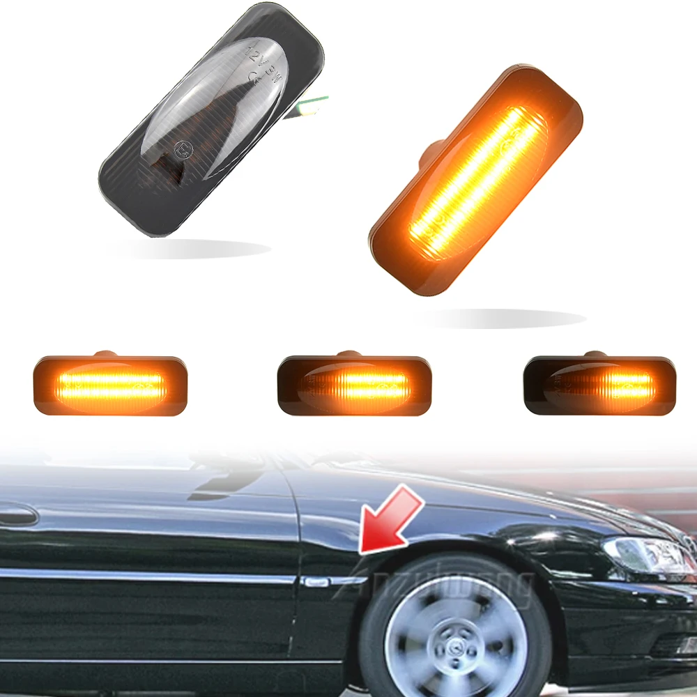 

Светодиодные динамические указатели поворота для Opel Omega B Stufenheck Caravan, автомобильные аксессуары, боковой повторитель, лампа