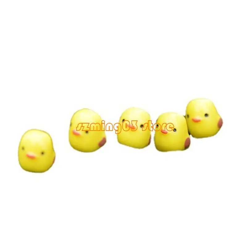 Conjunto H9EC 5 figuras miniatura pintinho amarelo para crianças da sala e presentes dando desktop jardim Decors