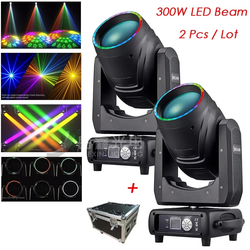 2Pcs / Lot 300W LED Super Beam Led Strip 12+48 Prisms Moving Head Light DJ Disco Show DMX