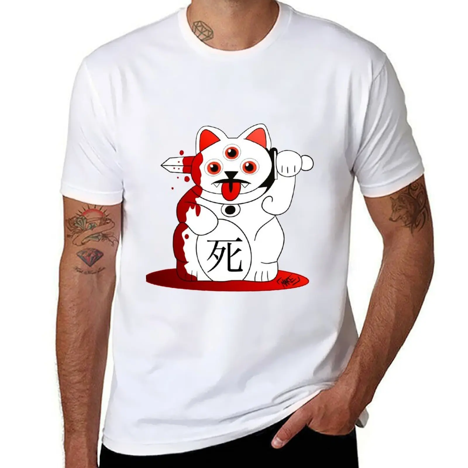 

Dead maneki neko @Marte T-Shirt cotton tshirt 100% cotton t shirt pack T-Shirt