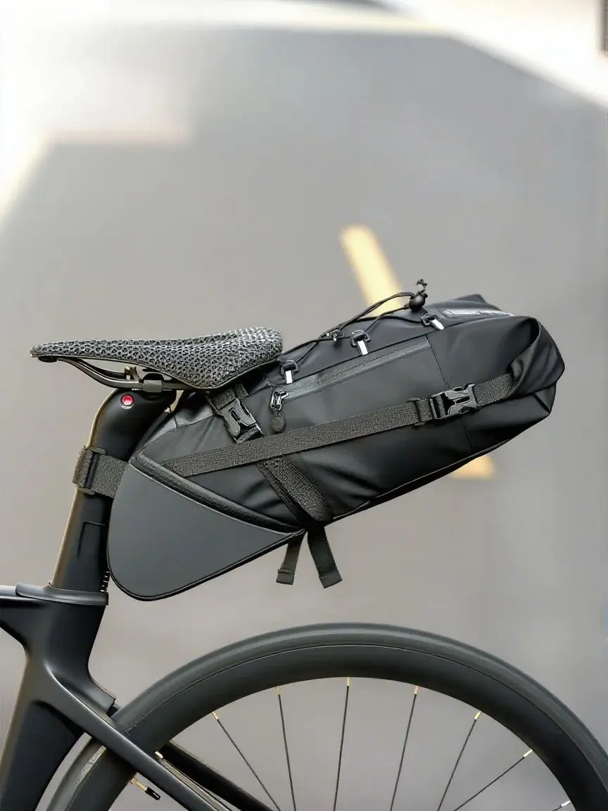 AliExpress OFFBONDAGE Bike Bag Waterproof 15L Large Capacity Bicycle Saddle Bag Cycling Foldable Tail Rear Bag MTB Road Trunk Bikepacking