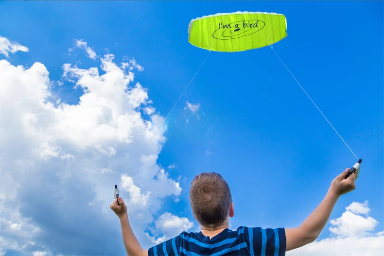 Afbeelding 3: Nieuwe Outdoor Fun Sports Power Dual Line Stunt Parafoil Parachute Sports Beach Kite voor beginners