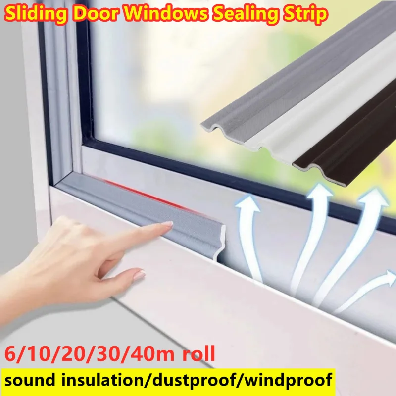 

Sliding Door Windows Sealing Strip Self Adhesive Acoustic Foam Windproof Insulation Soundproof Weather Stripping Gap Filler Tape