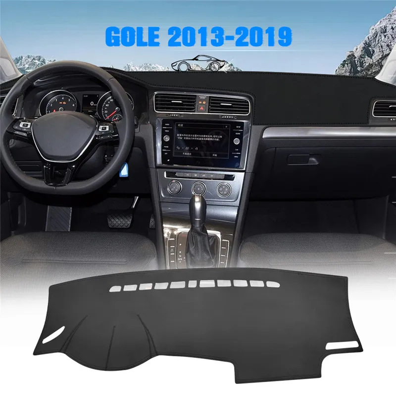 

Black Dashboard Cover Dashboard Pad For Volkswagen VW Golf 7 MK7 2013 2014 2015 2016 2017 2018 2019