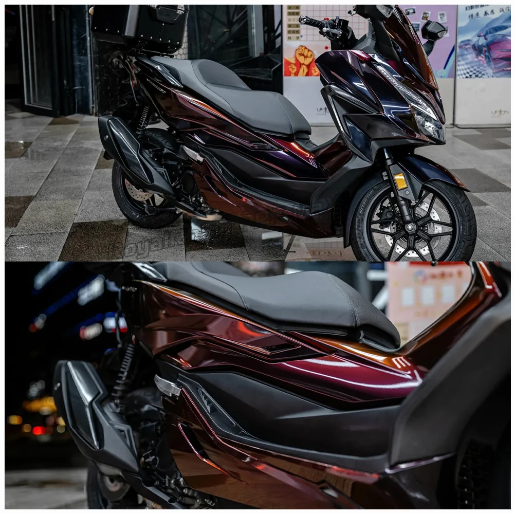 High Glossy PET Madeira Red vinyl wrap film gloss Chameleon Midnight Red chameleon vinyl wrap film for Motorcycle stickers view 5