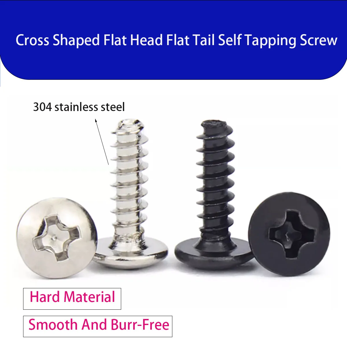 Black Zinc Plated Phillips Truss Head Self Tapping Screws  High Strength for Wood/Plastic/Metal Fixing (Multi-Size Optional)