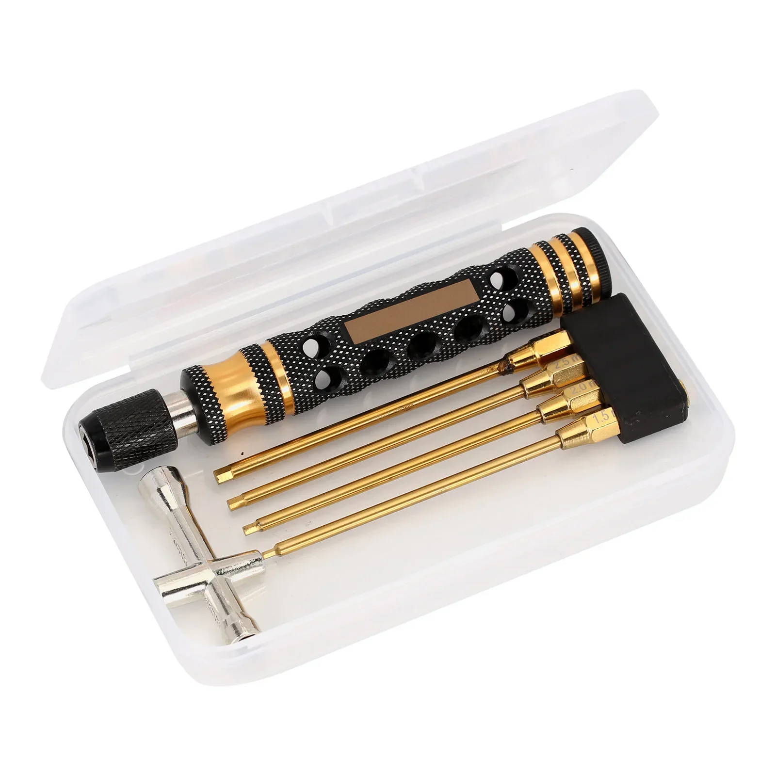 INJORA Zeskantschroevendraaier 1.5 2.0 2.5 3.0mm Quick Change Inbussleutel Inbussleutel Tool voor RC Auto Crawler SCX10 Boot Model