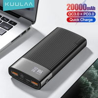 KUULAA Power Bank 20000mAh QC PD 3.0 Fast Charging External Battery Portable Charger Powerbank For iPhone 16 15 Xiaomi Samsung