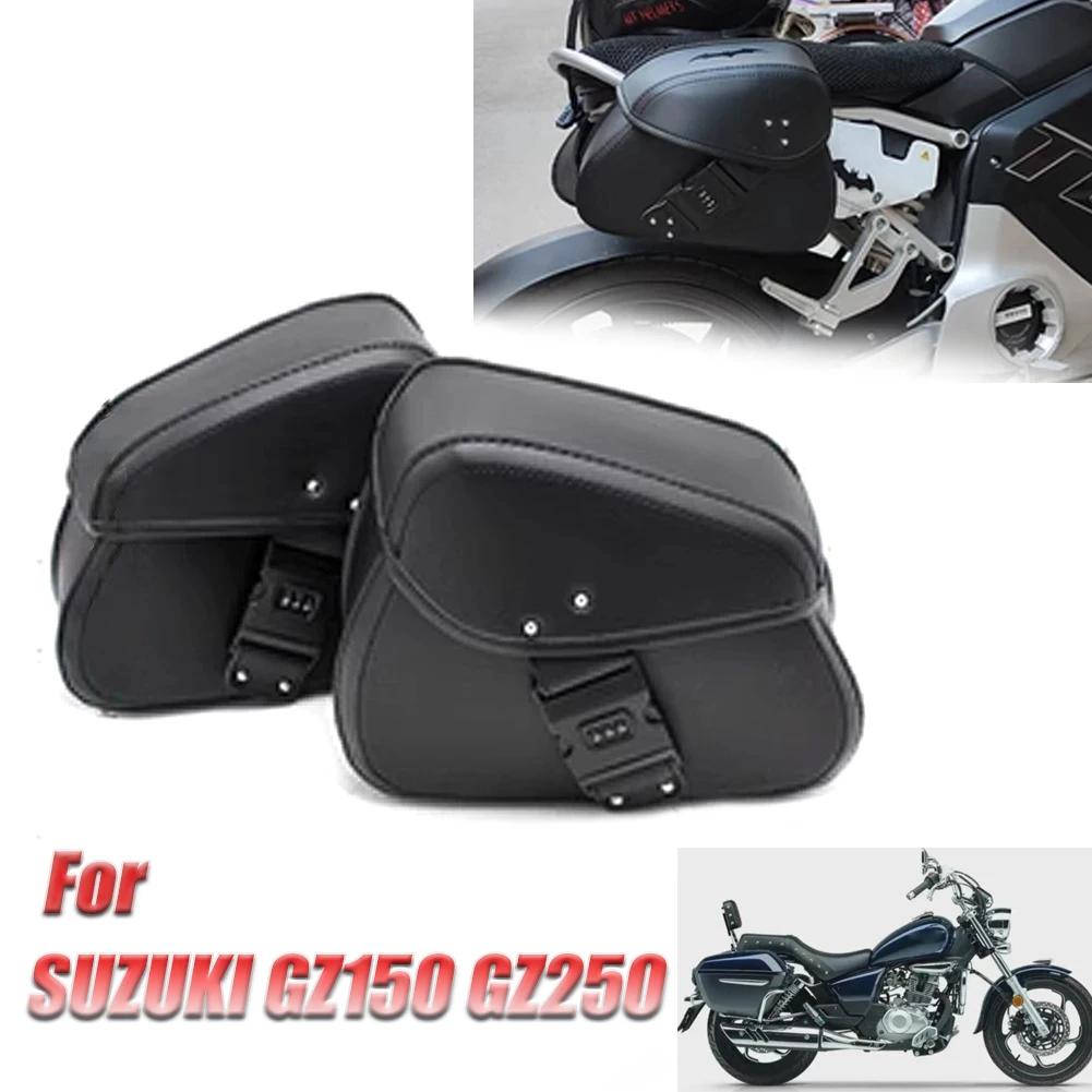 

Motorcycle Luggage Saddle Bag Side Bag Tool Storage Bags Rear Seat Bag For SUZUKI GZ150 GZ250 Intruder 150 VL 250 Intruder 800