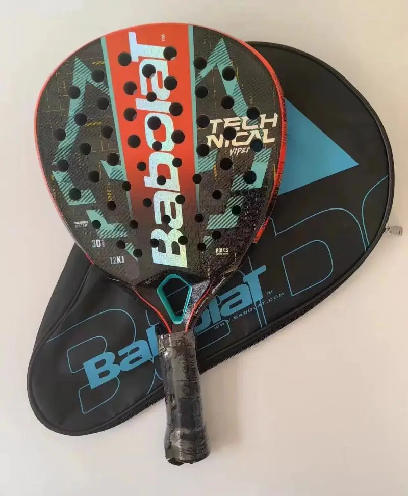 Babolat Beach Tennis Rackets 3K 12K 16K Full Carbon Fiber Cage Beach Rackets with Padel Racket Bag For Men Women Adult