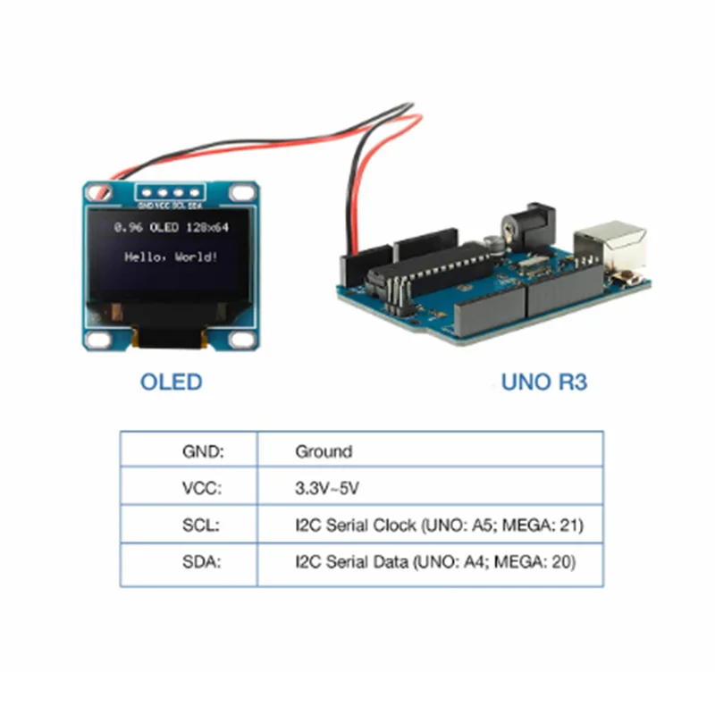 OLED 디스플레이 모듈, 아두이노용 12864 LCD 스크린 보드, 오리지널 0.96 인치 oled IIC 직렬 백색, 128X64 I2C SSD1306