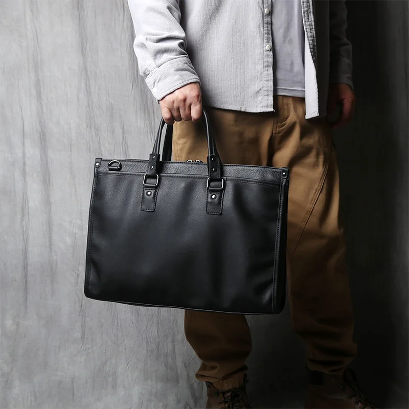 NZPJ Echtem Leder Männer Aktentasche Natürliche Rindsleder Casual Handtasche Weiche Leder Business Schulter Tasche Für 16 Zoll Laptop – Detail 20