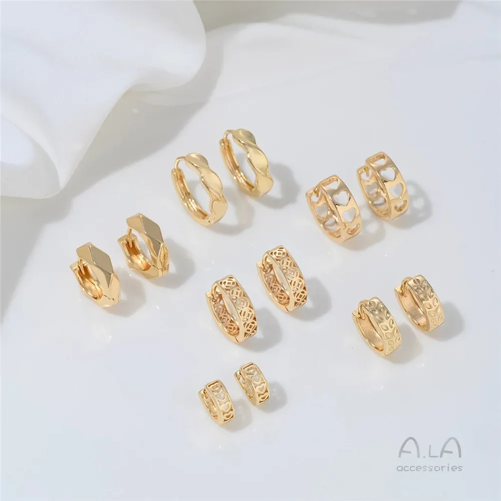 

Позолоченные 14 карат круглые овальные геометрические полые серьги неправильной формы, легкие роскошные витые ушные петли, пряжки для ушей