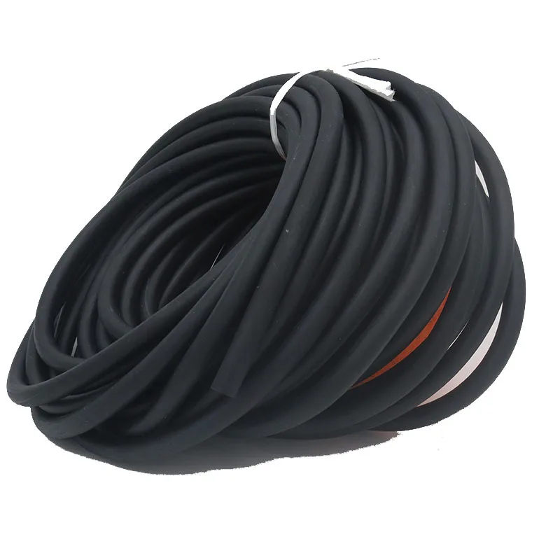 Corde de pêche en caoutchouc solide, ULélastique, accessoires de bonne qualité, couleur noire et rouge, diamètre 5mm, 10m