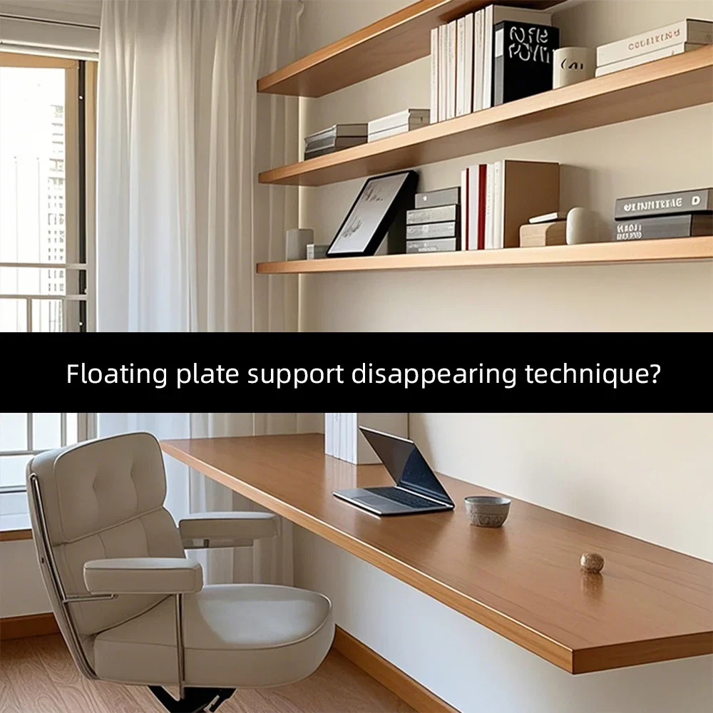 12mm/16mm Suitable For Cabinets Zinc Alloy Invisible Board Tray Bracket Adjustable Concealed Partition Bracket Floating Heavy