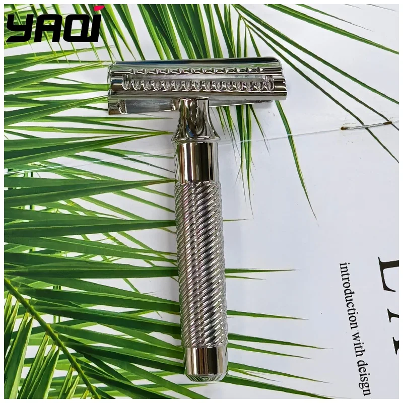YAQI Slant 37 Stainless Steel Safety Razor 1.00mm Blade Gap Mens Shaving Wet Shave Tools Best Gift for Men Mens Gift