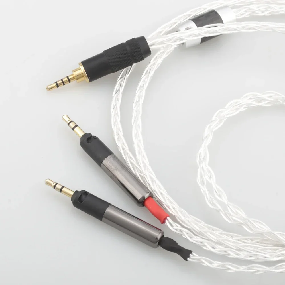 Audiocrast 2,5 mm zbalansowany 8-rdzeniowy posrebrzany kabel słuchawkowy do ATH-R70X