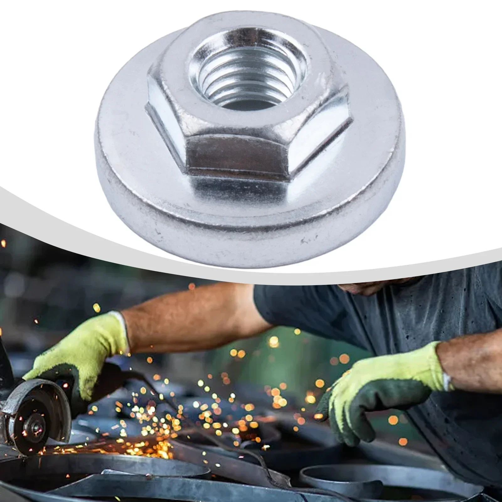 Dado esagonale dado smerigliatrice angolare 17mm 1 pz antiruggine portatile argento acciaio inossidabile accessori per smerigliatrice angolare di alta qualità antiscivolo