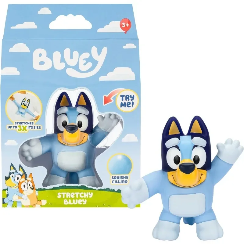 

Creative Bluey Soft Glue Can Stretch Three Times Its Length Super Elastic Toy Figure Animation Cartoon Children'S Toy Gifts TPR