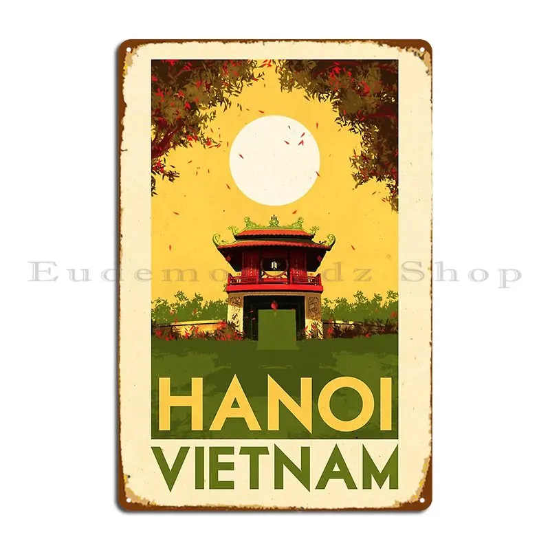 Travel Posters Hanoi Vietnam Metal Plaque Print Mural Garage Garage Garage Tin Sign Poster