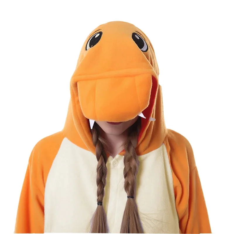 2025 nuevas mujeres Kigurumi Charmander Cosplay disfraz Anime Onesies para adultos pijamas ropa de casa mono Halloween Navidad ☆ wrl ☆